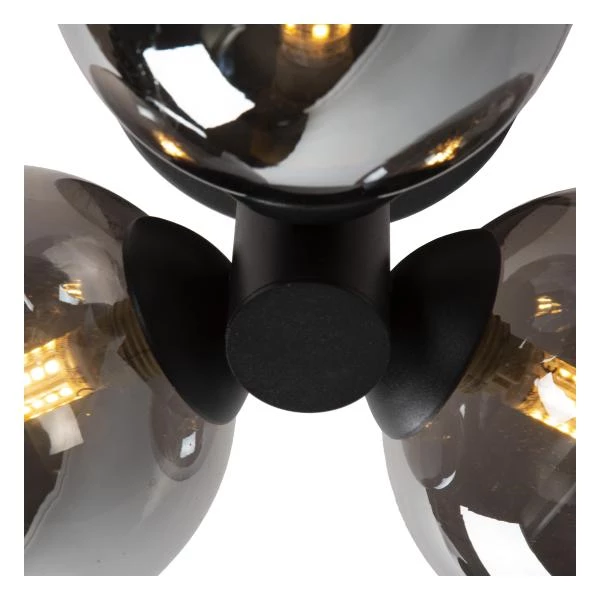 Lucide TRUDY - Flush ceiling light Bathroom - Ø 28 cm - 3xG9 - IP44 - Black - detail 1